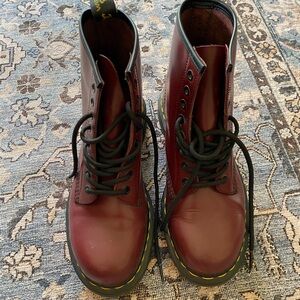 Dr. Martens Cherry Red Lace-Up Boots